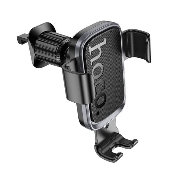 Hoco H78 Push-Type Car Phone Mount – Air Outlet Clip (Black Grey)