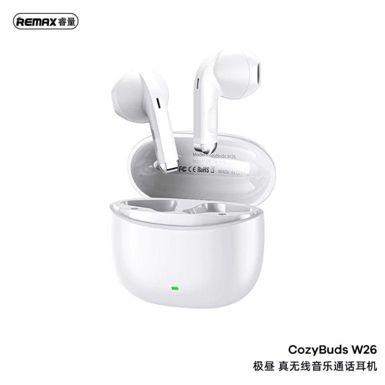 REMAX CozyBuds W26 | Keyzou Series Bluetooth Wireless Earbuds – White