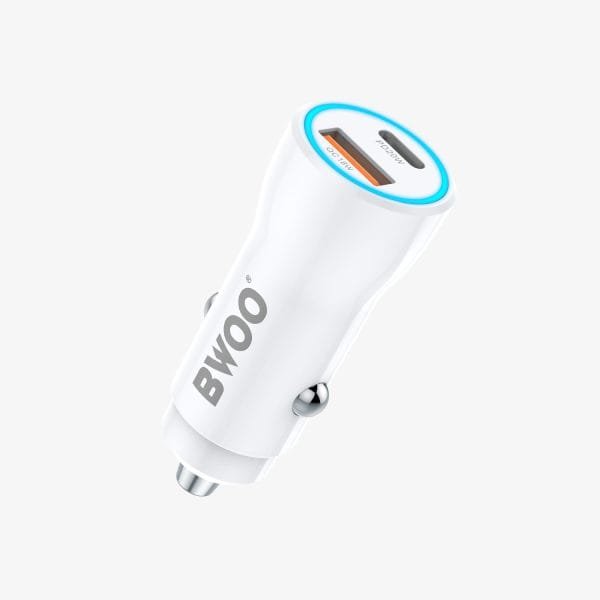 Buy Bwoo CC94 38W Car Charger with Dual USB-C ports in South Africa. ✅ Supports PD 20W + QC 18W ✅ Super Fast Charging ✅ Free delivery over R500 ✅ Trusted Mobile Accessories Store ✅ Fast Shipping & Bob Box Available.
