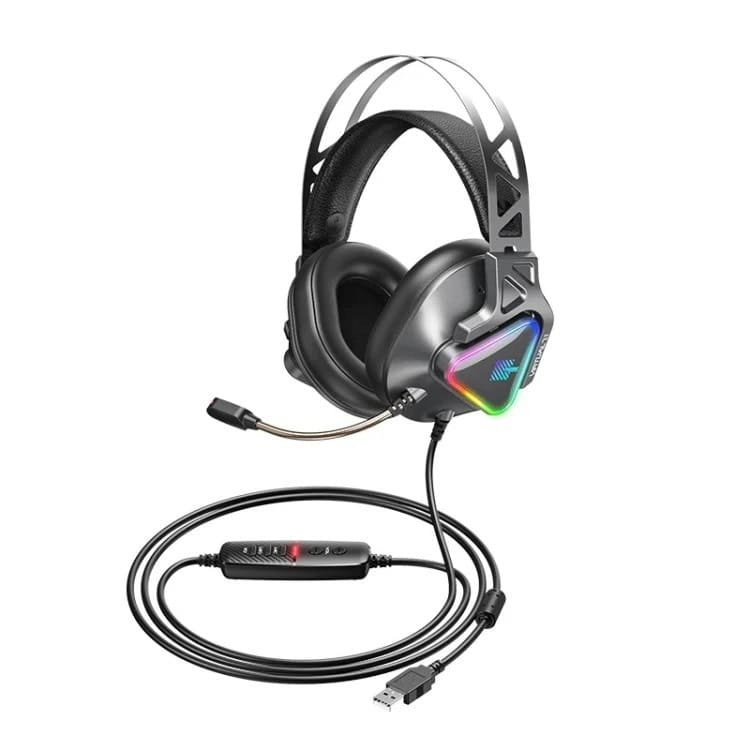 Remax RM-810 Wargod Series Gaming Headphones with Mic | Intelligent Noise Reduction – Grey – Free Delivery