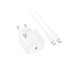Hoco CS53A PD 25W Fast Wall Charger Set with USB-C to USB-C 1M Cable