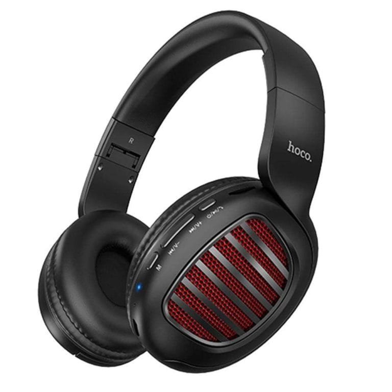 Black HOCO W23 over-ear wired and wireless headphones