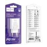 Hoco C143A Benefit PD20W USB-C Fast Charger White EU Plug