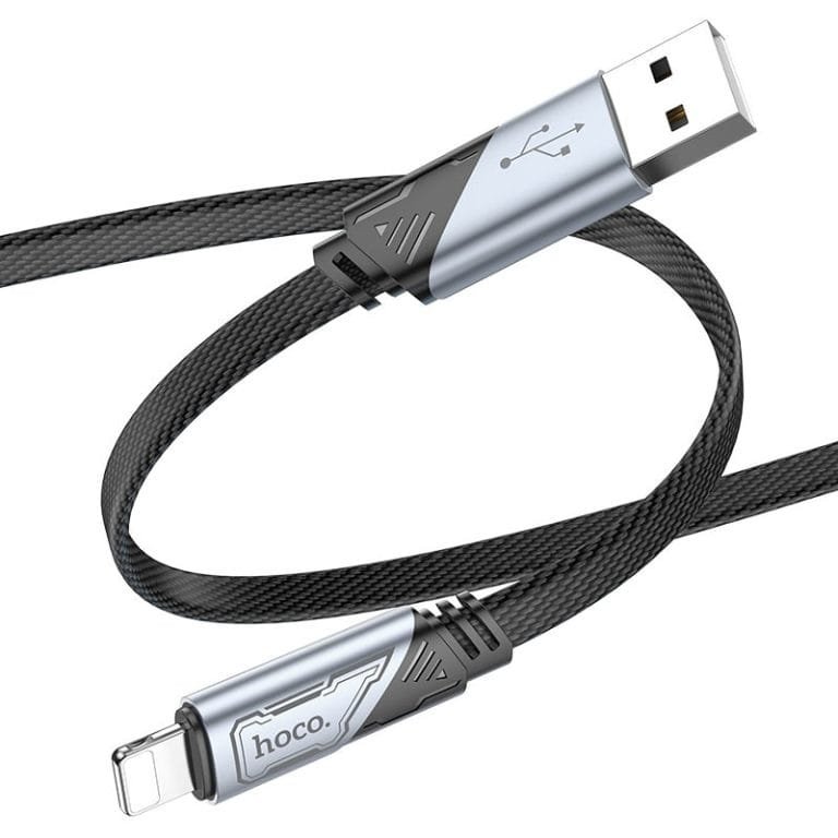 Hoco U119 Machine Series USB to Lightning Charging Cable – Black