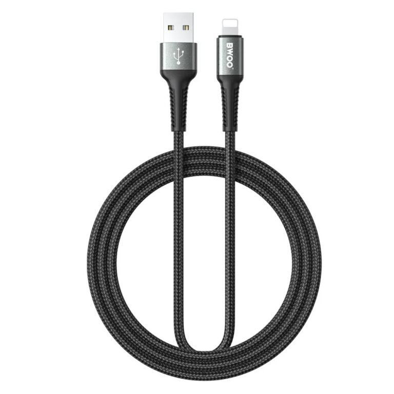 BWOO USB-A to Lightning Fast Charging Data Cable 3M Black - MyTFC